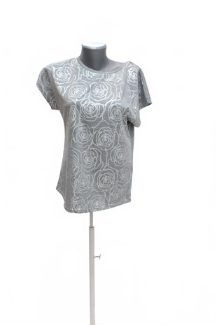 Damen -T-ShirtOrsaymit Aufdruck,farbegrau,größeM