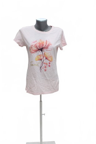Damen -T-ShirtTimeoutmit Aufdruck,farberute,größeM