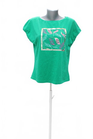 Damen -T-ShirtGenesismit Aufdruck,farbegrün,größeL
