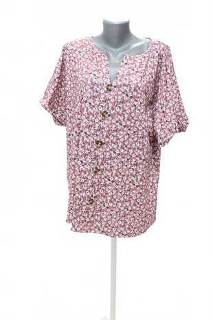 Damen -T-ShirtGenesisohne Aufdruck,farbegeblümt,größe2XL