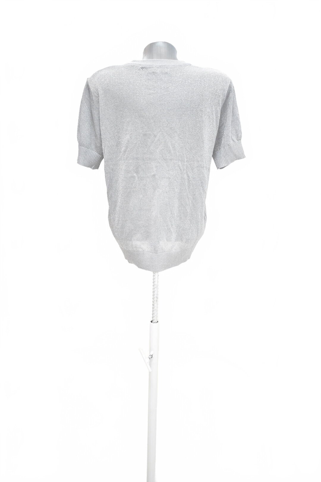 Damen -T-ShirtTuohne Aufdruck,farbesilber,größeM