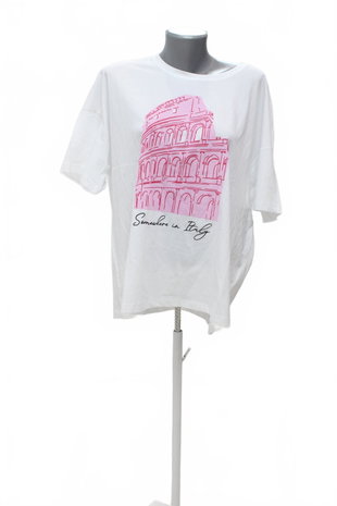 Damen -T-ShirtGenesismit Aufdruck,farbeweiss,größeXL