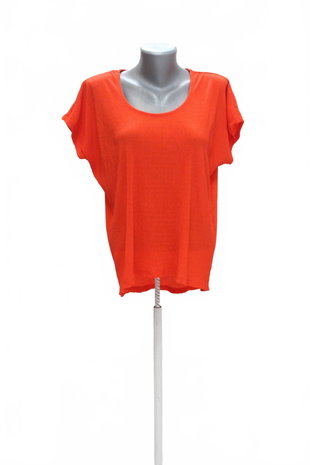Damen -T-ShirtJaninaohne Aufdruck,farbeorange,größe36