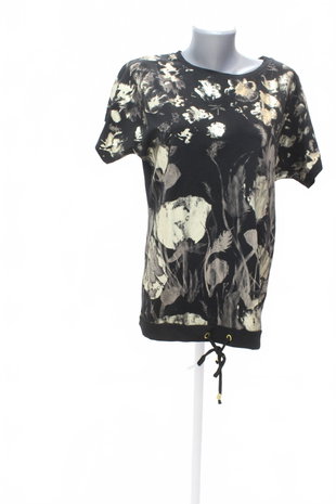 Damen -T-ShirtGenesismit Aufdruck,farbeschwarz,größeL