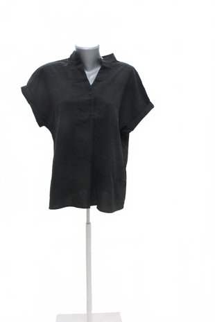 Damen -T-ShirtSheinohne Aufdruck,farbeschwarz,größeL
