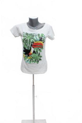 Damen -T-ShirtGenesismit Aufdruck,farbeweiss,größeXS