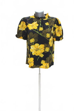 Damen -T-ShirtSheinohne Aufdruck,farbegeblümt,größeM