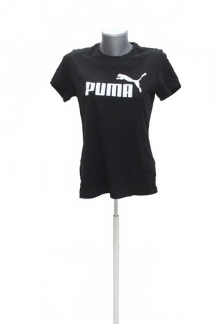 Damen -T-ShirtPumamit Aufdruck,farbeschwarz,größeM