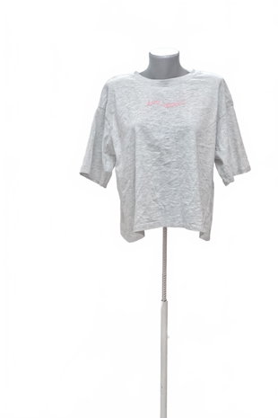 Damen -T-ShirtSinsaymit Aufdruck,farbegrau,größeXL