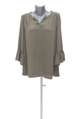 Damen -T-ShirtAmisuohne Aufdruck,farbekhaki,größeXL