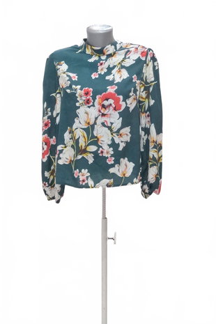 Damen -T-ShirtSheinohne Aufdruck,farbegeblümt,größeM