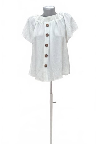 Damen -T-ShirtF&Fohne Aufdruck,farbeweiss,größe38