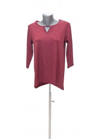 Damen -T-ShirtJaninaohne Aufdruck,farbebordo,größeS