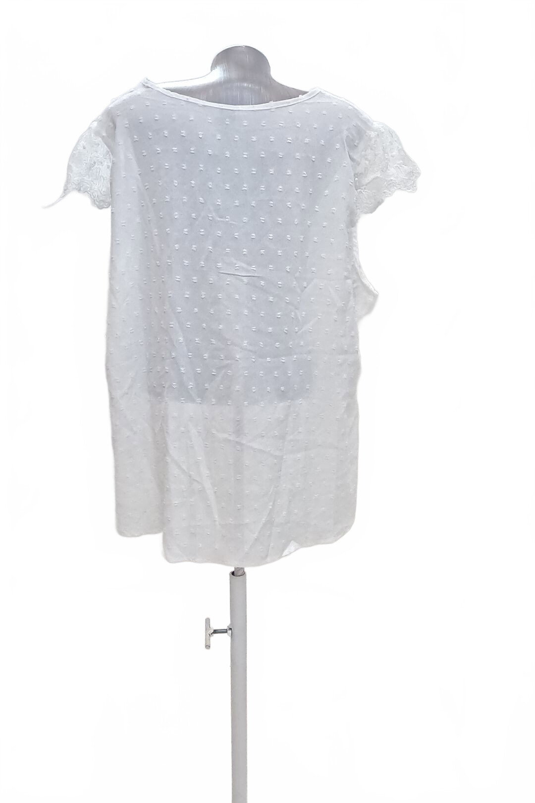 Damen -T-ShirtSheinohne Aufdruck,farbeweiss,größe4XL