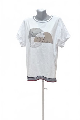 Damen -T-ShirtGenesismit Aufdruck,farbeweiss,größe42