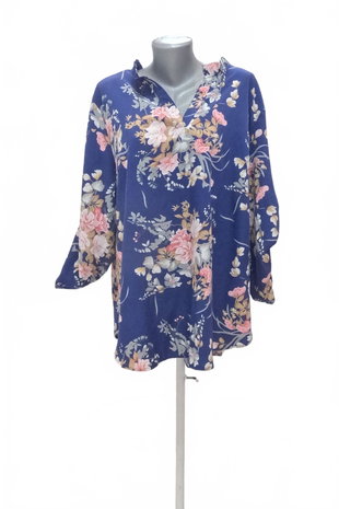 Damen -T-ShirtGenesisohne Aufdruck,farbegeblümt,größe2XL