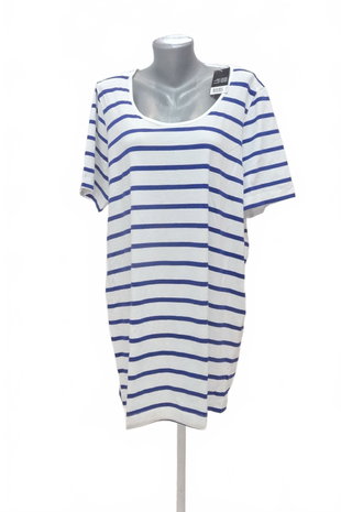 Damen -T-ShirtEsmaraohne Aufdruck,farbegestreift,größe2XL
