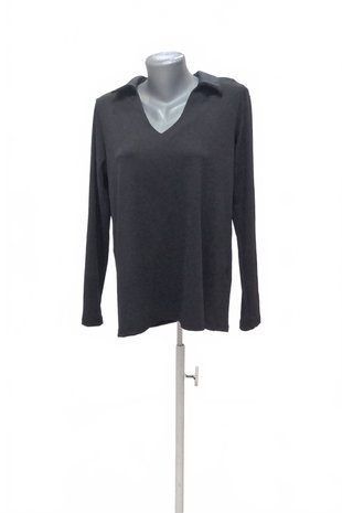 Damen -T-ShirtPage Oneohne Aufdruck,farbeschwarz,größeM