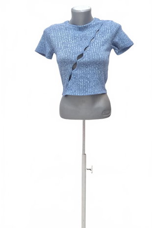 Damen -T-ShirtC&Aohne Aufdruck,farbeblau,größeM