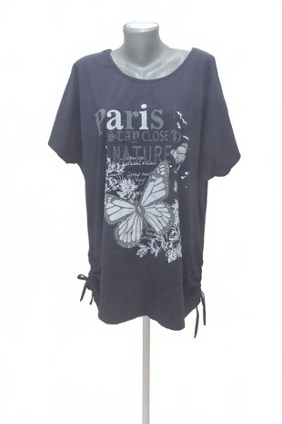 Damen -T-ShirtGenesismit Aufdruck,farbeblau,größe3XL