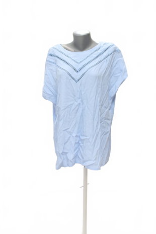Damen -T-ShirtF&Fohne Aufdruck,farbeblau,größe46