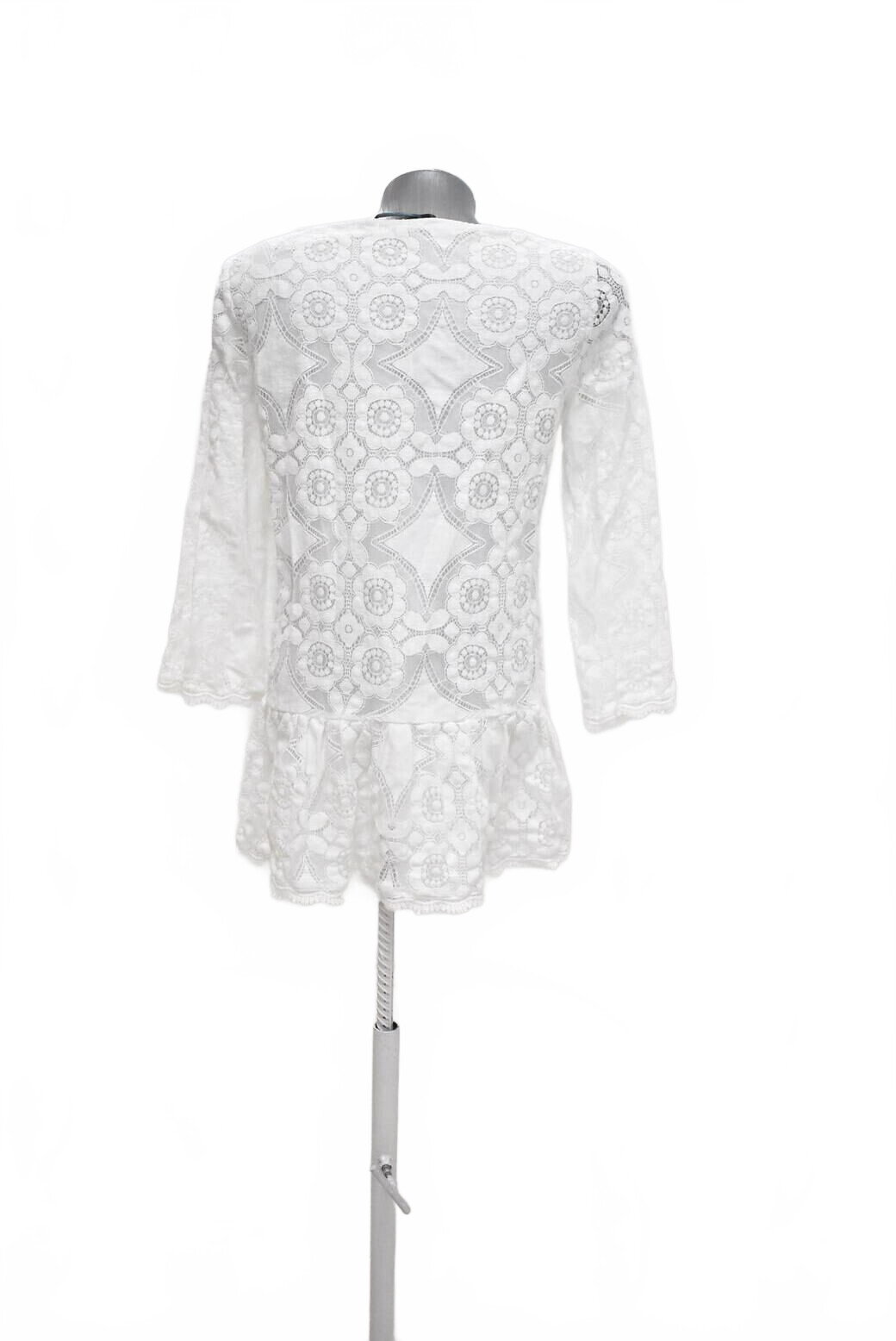 Damen -T-ShirtHallhuberohne Aufdruck,farbeweiss,größe34
