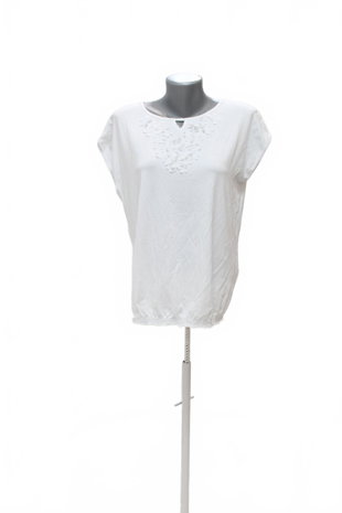 Damen -T-ShirtLerrosohne Aufdruck,farbeweiss,größeM