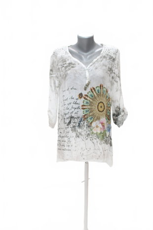 Damen -T-ShirtGenesisohne Aufdruck,farbegemustert,größeXL