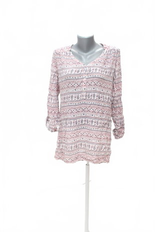Damen -T-ShirtCamaieuohne Aufdruck,farbegemustert,größeL