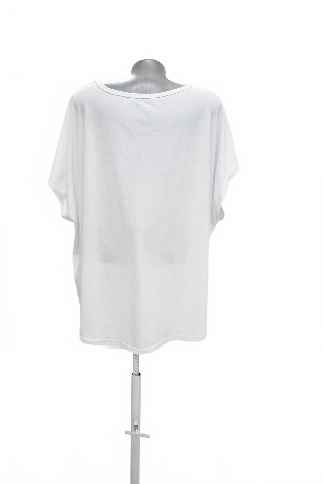 Damen -T-ShirtSheinmit Aufdruck,farbeweiss,größe4XL