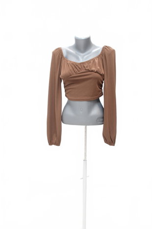 Damen -T-ShirtSheinohne Aufdruck,farbebraun,größeM