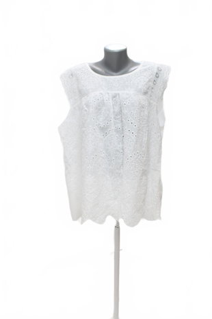 Damen -T-ShirtSheinohne Aufdruck,farbeweiss,größe3XL