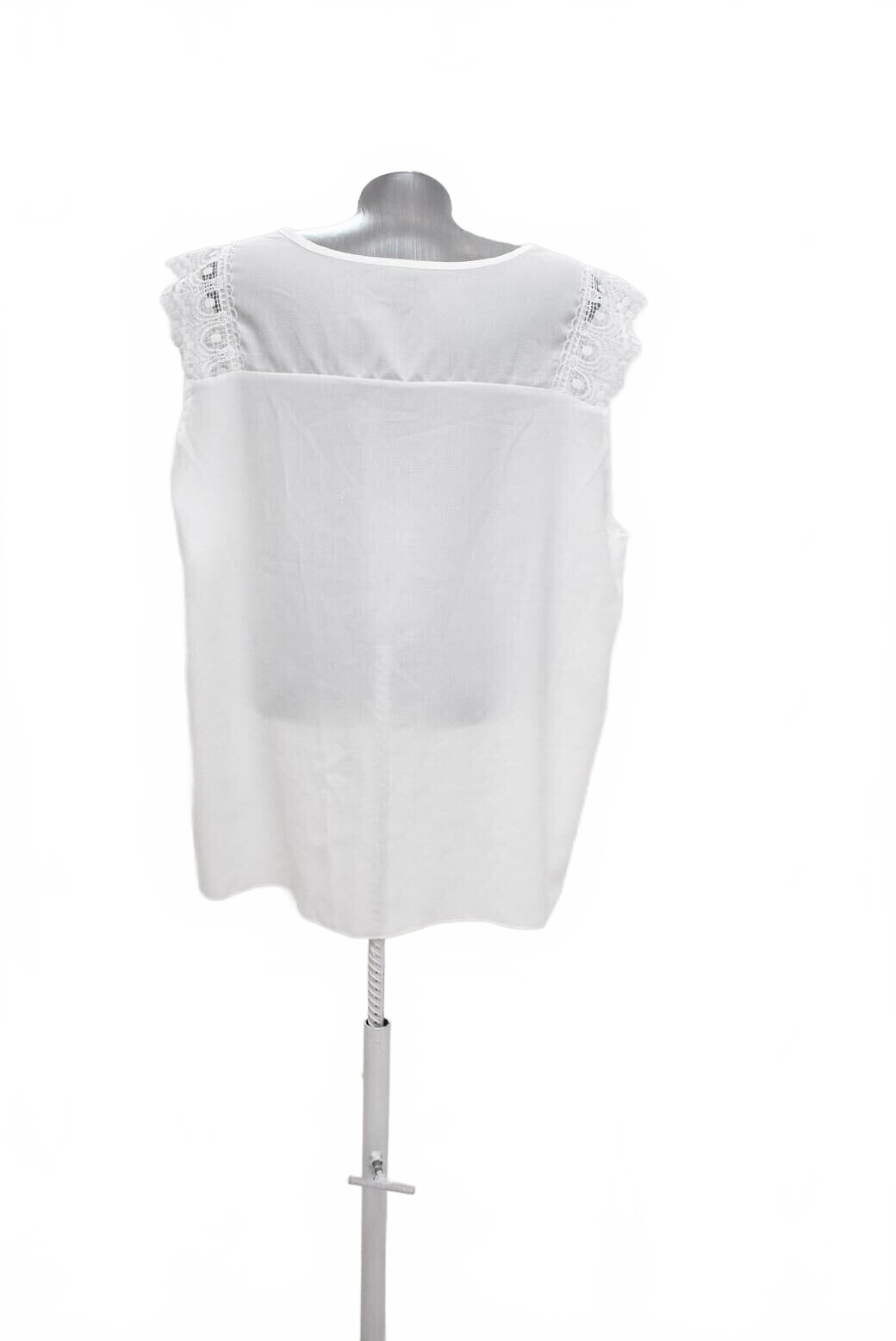 Damen -T-ShirtSheinohne Aufdruck,farbeweiss,größe3XL