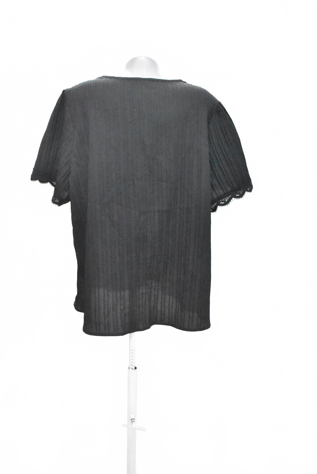 Damen -T-ShirtSheinohne Aufdruck,farbeschwarz,größe2XL
