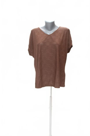 Damen -T-ShirtEsmaraohne Aufdruck,farbebraun,größe44