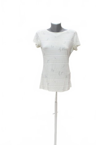 Damen -T-ShirtOrsaymit Aufdruck,farbegestreift,größeS