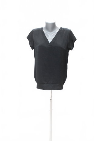 Damen -T-ShirtFlameohne Aufdruck,farbeschwarz,größeM