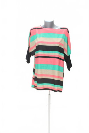 Damen -T-ShirtTemsterohne Aufdruck,farbegestreift,größeL