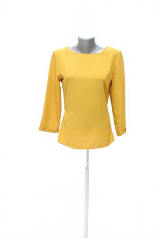Damen -T-ShirtCamaieuohne Aufdruck,farbegelb,größeS