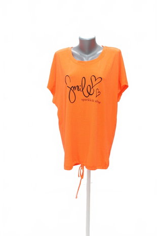 Damen -T-ShirtGenesismit Aufdruck,farbeorange,größeXL