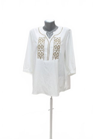 Damen -T-ShirtSheinohne Aufdruck,farbeweiss,größeXL
