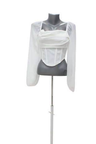 Damen -T-ShirtSheinohne Aufdruck,farbeweiss,größeS