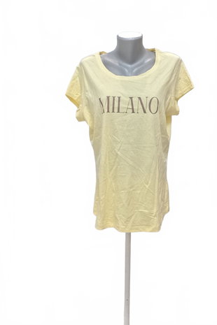 Damen -T-ShirtBelovedmit Aufdruck,farbegelb,größe2XL