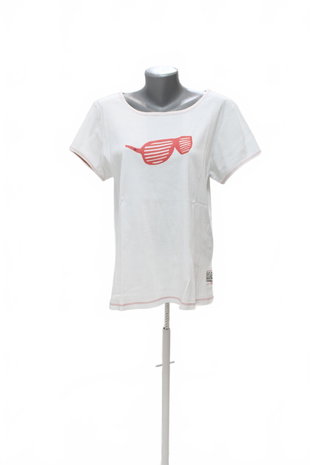 Damen -T-ShirtHi-Tecmit Aufdruck,farbeweiss,größeL