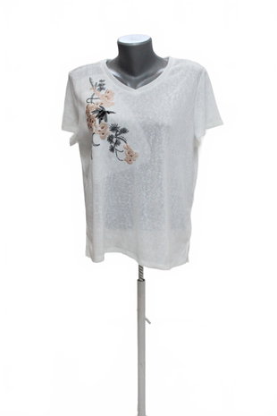 Damen -T-ShirtGenesismit Aufdruck,farbeweiss,größeL