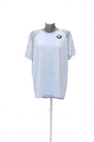 Damen -T-ShirtF&Fohne Aufdruck,farbeblau,größe48