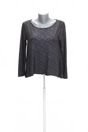 Damen -T-ShirtDividedohne Aufdruck,farbeschwarz,größeS