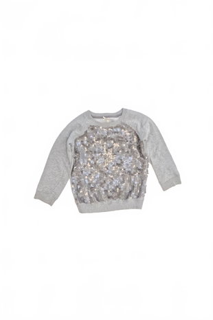 Mädchen-Sweatshirt Next, Farbe grau, Größe 98
