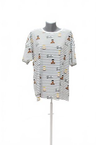 Damen -T-ShirtGenesismit Aufdruck,farbegestreift,größe2XL