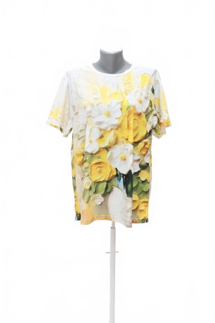 Damen -T-ShirtGenesisohne Aufdruck,farbegeblümt,größe2XL